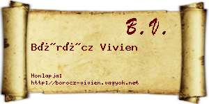 Böröcz Vivien névjegykártya